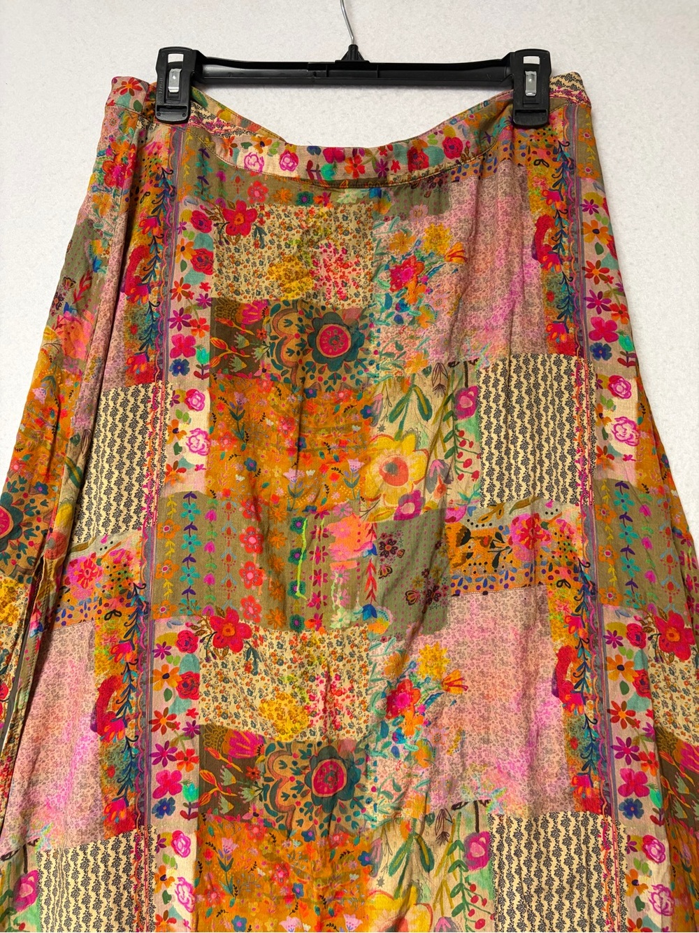 Natural Life Patchwork Floral Maxi Skirt Boho Cottagecore Minimalist Size XL - Picture 7 of 11